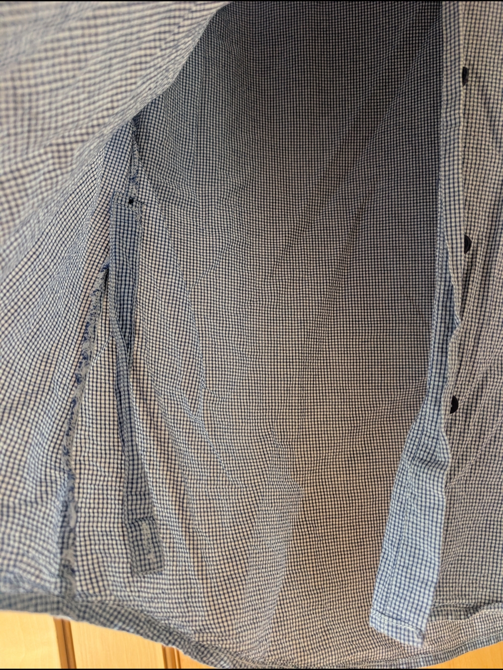Matchstick Blue & White Mini-Check Button Front Shirt - Picture 7 of 10